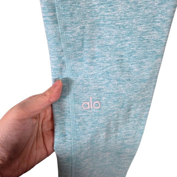 Alo Yoga High-Waist Alosoft Lounge Legging in Blue Quartz Heather - Picture 4 of 10